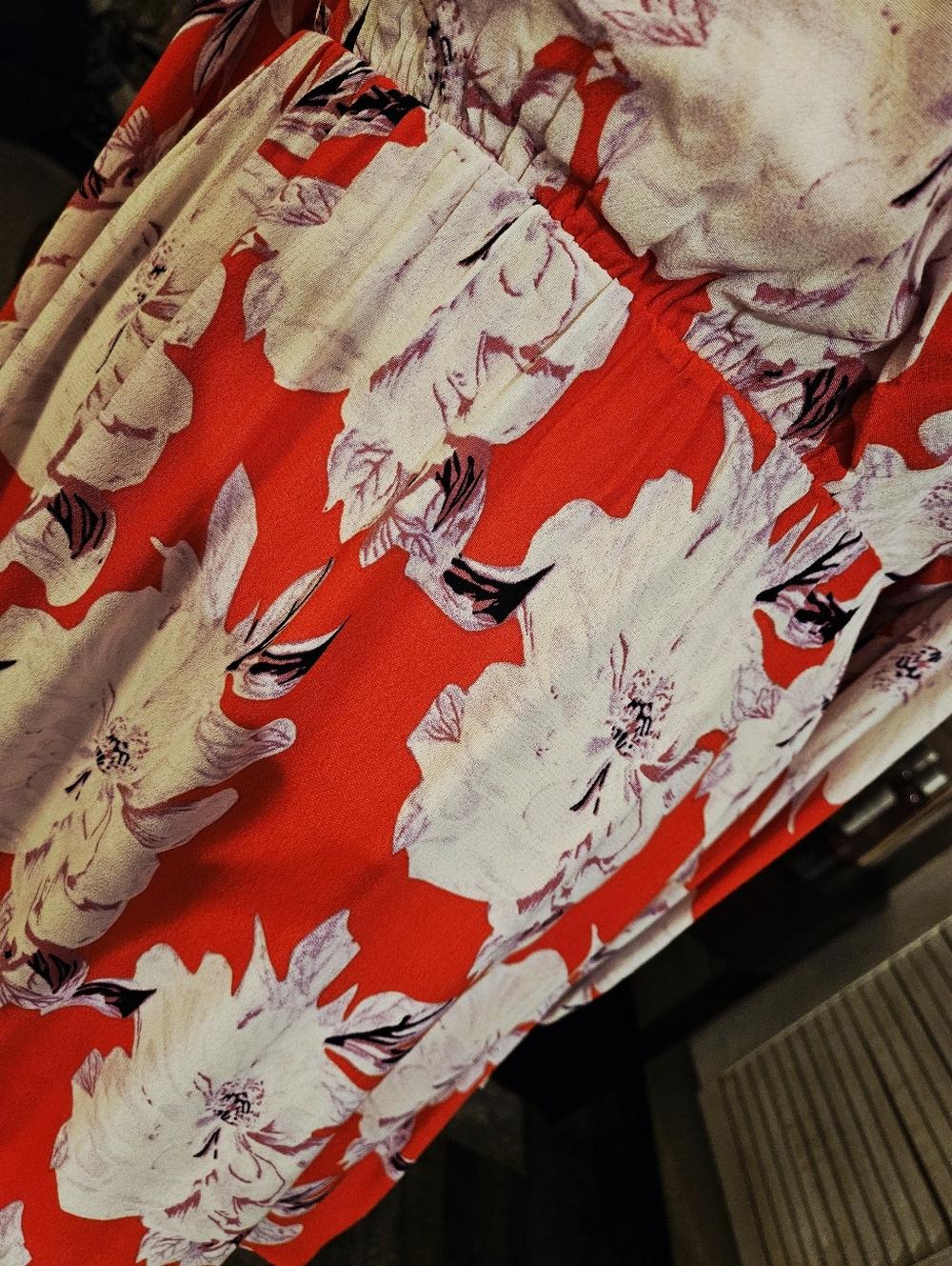 NWT SUGAR+LIPS Foral Dress Red Wht Purple Size L - Picture 5 of 8